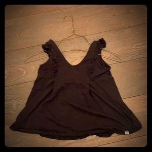 Black shirt with a back tie